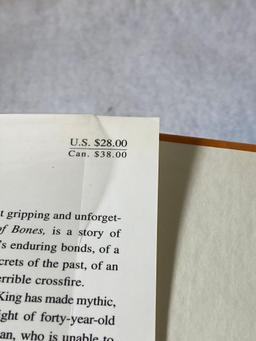 First Edition Signed Bag Of Bones Novel By Stephen King