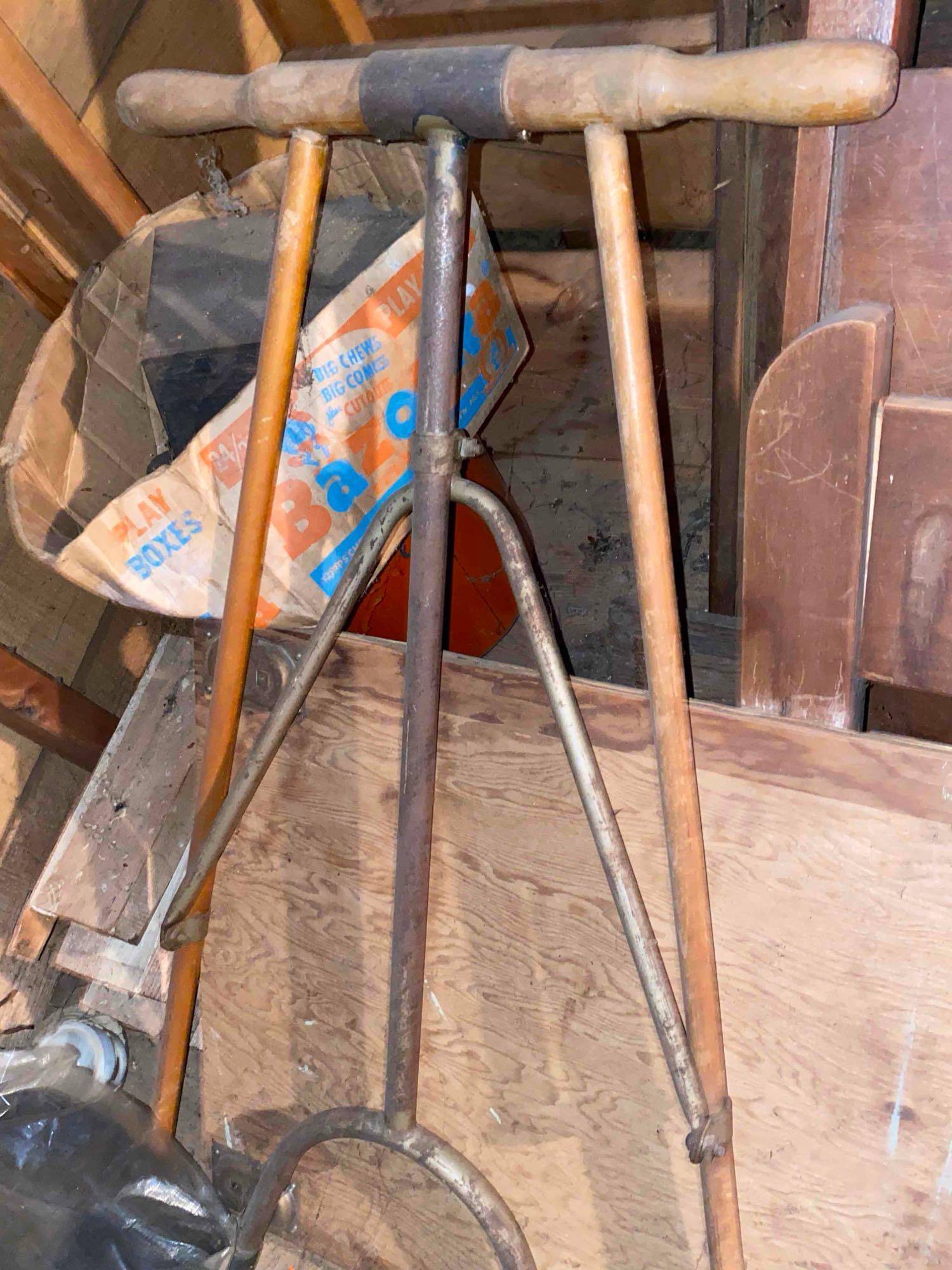 Antique Wheel Chair With Attic Contents