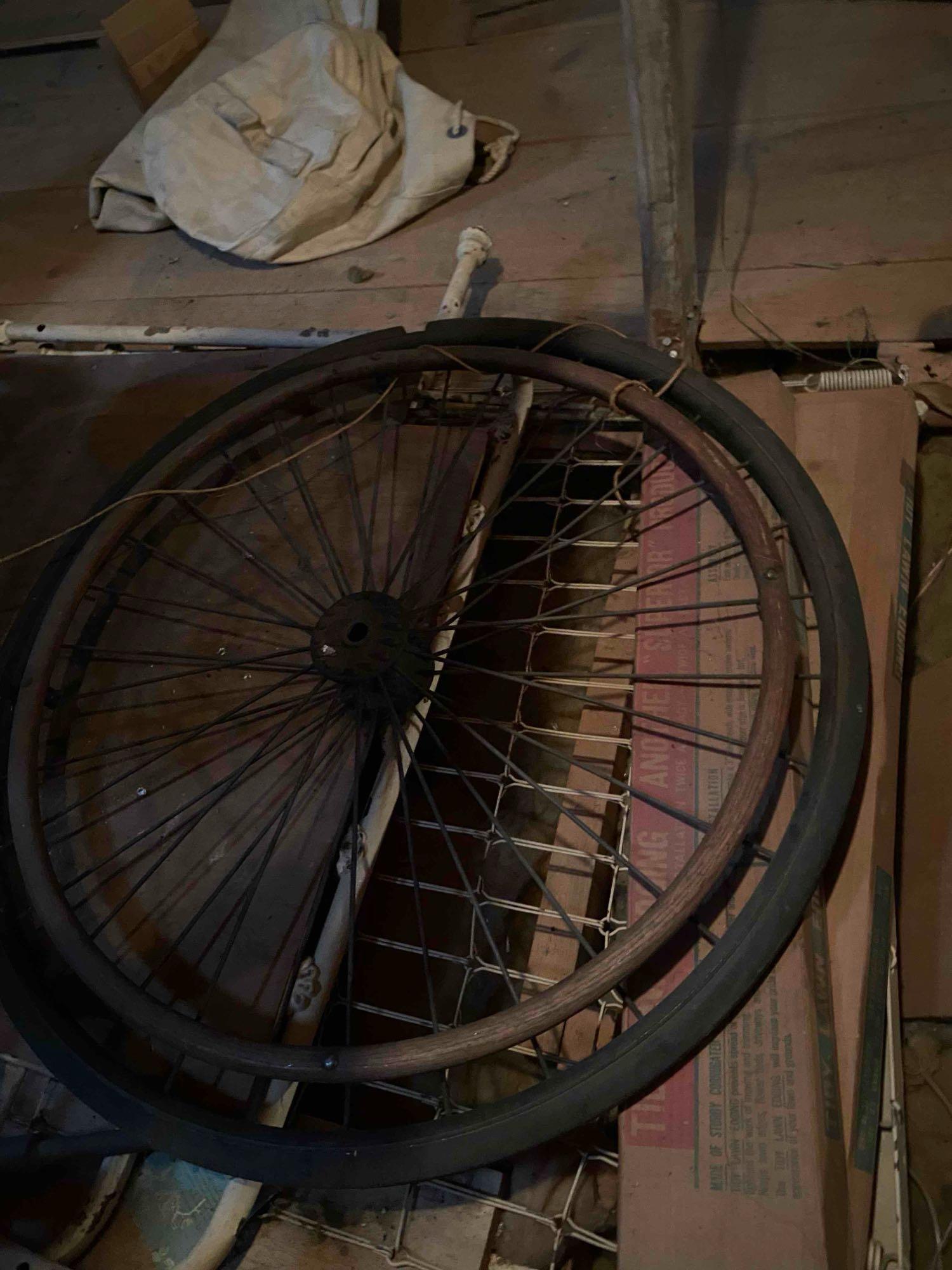 Antique Wheel Chair With Attic Contents