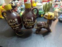 Vintage Set of Little Brown Donkey Salt and Pepper Shakers