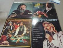 4x Kenny Rogers 33rpm Vinyl