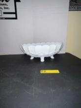 Milk Glass Footed Bowl