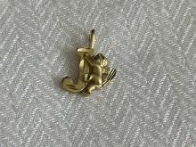 10k Gold "j" Angel Pendant