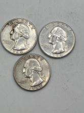 Quarters, 1964, 3 Total