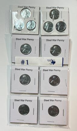 LOT OF STEEL WAR PENNIES