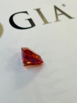7.39CT TRIANGLE CUT LAB GROWN SAPPHIRE WITH GIA CERTIFICATE