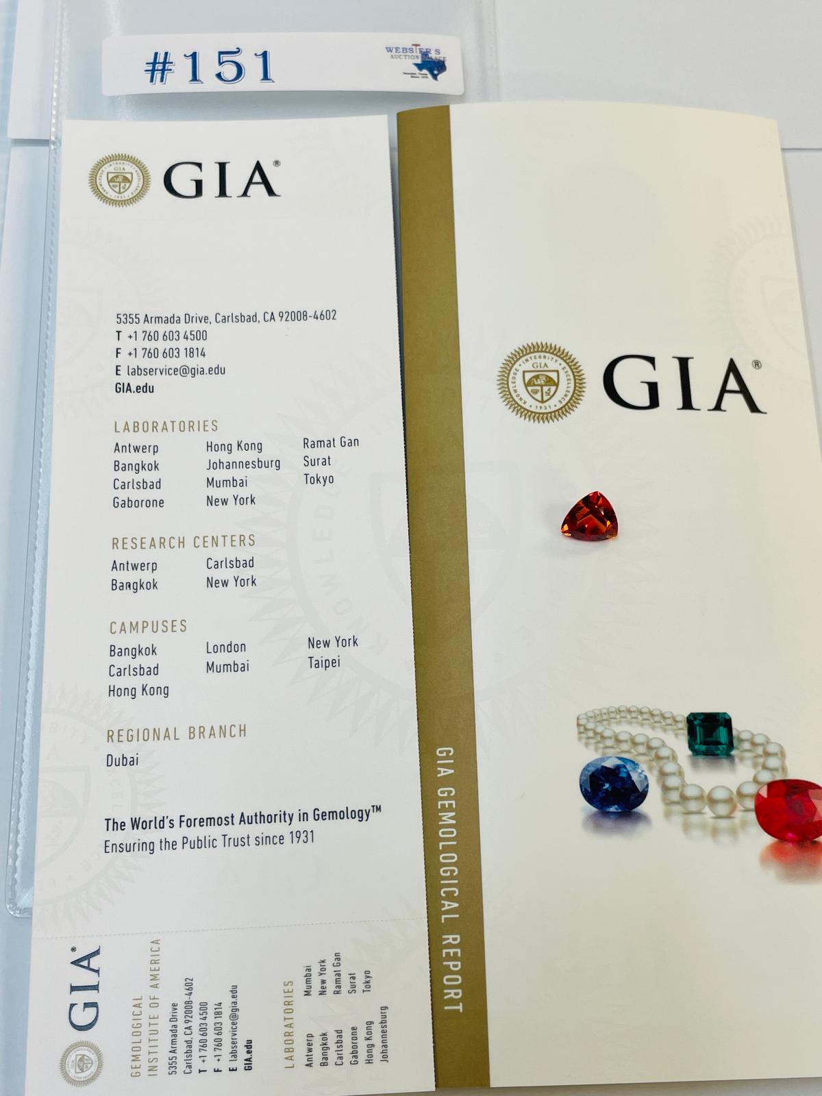 7.39CT TRIANGLE CUT LAB GROWN SAPPHIRE WITH GIA CERTIFICATE