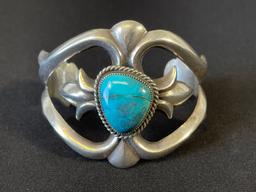 Sterling Silver and Turquoise Cuff