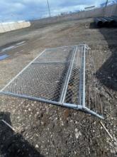 Cyclone Fence Panel w/ Barb Wire Top