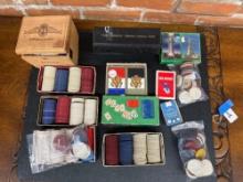 Large lot of poker chips