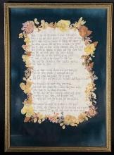 Framed poem of "When I'm an old woman"