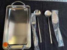 Formal Serving Tray and Utensils