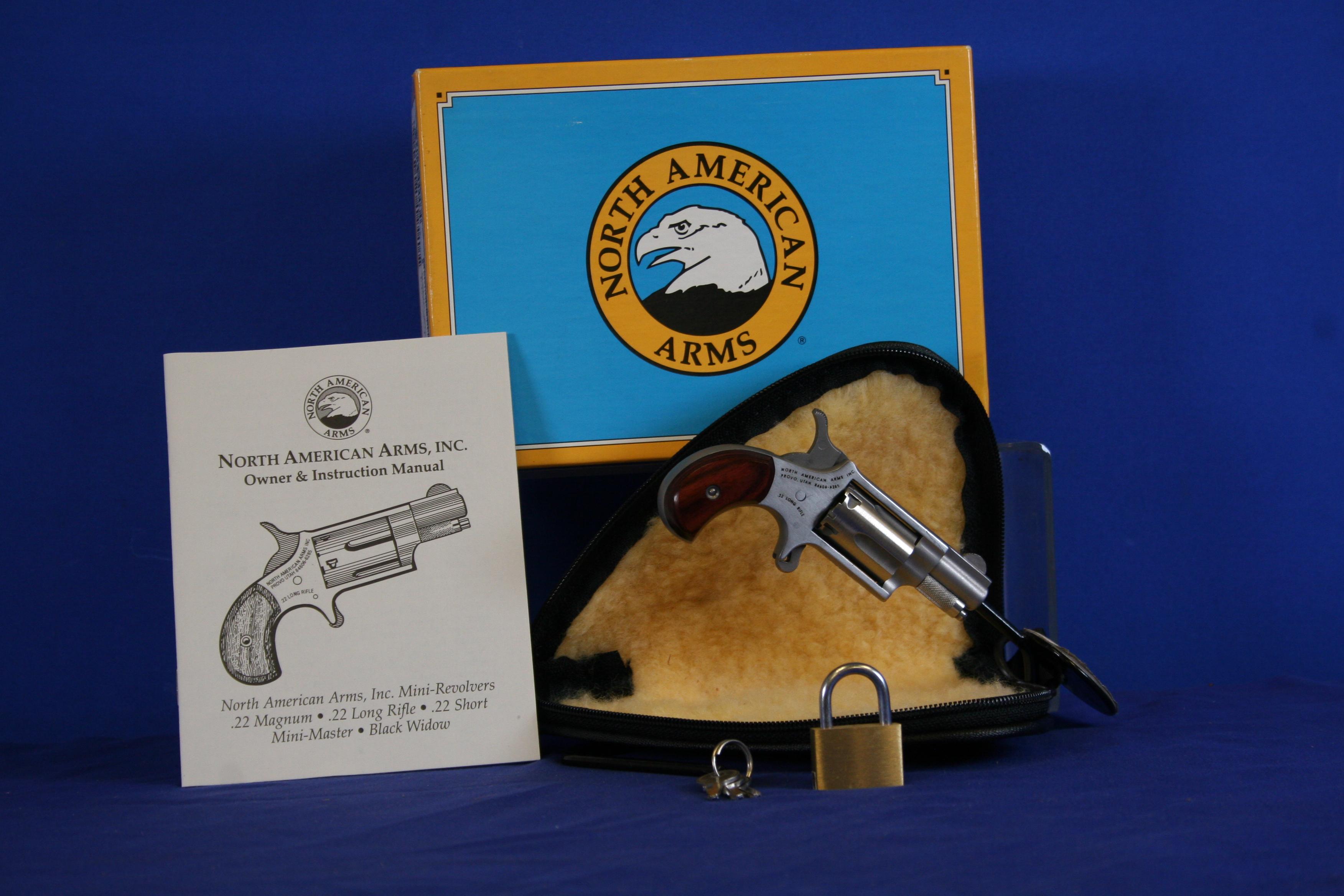 North American Arms 22LR Revolver SN# L043686. 1 1/8" Barrel. Like New In Box. OK for California.