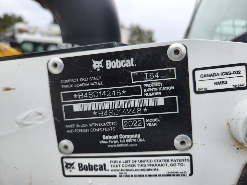 2022 Bobcat T64 R Series Skid Steer