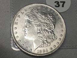 1884-O Morgan Dollar, AU +