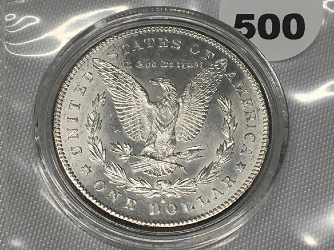 1878-S Morgan Dollar BU, Capsolated