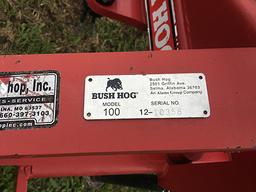 Bush Hog 100 Hyd. Swing, 9 ft. Quickhitch Blade, Ad on Box Blade Wings, Serial #12-10356