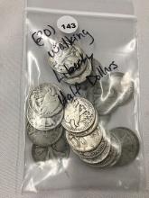 Lot of (20) Walking Liberty Half Dollars