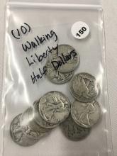 Lot of (10) Waling Liberty Half Dollars