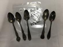 (5) Sterling Silver Spoons, 85 grams