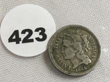1865 3 Cent VF