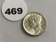 1943  Mercury Dime FSB GEM/BU