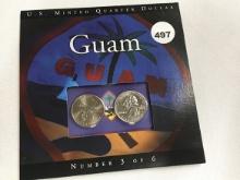 Guam State Quarters P&D on Card