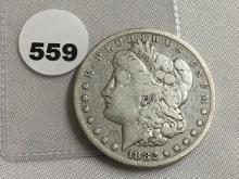 1882-S Morgan Dollar F