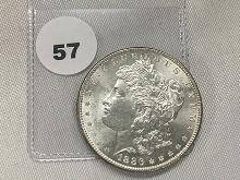1883 Morgan Dollar, UNC-60