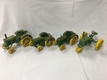 Lot of 4, Ertl 1/16 Scale, (2) General Purpose Tractors, (2) John Deere Tractors