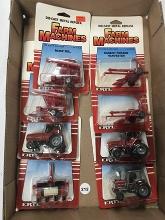 Lot of 8, Ertl 1/64 Scale, Tractors and Implements