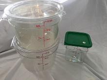 (2) 12 Qt. Round & 4 Qt. Food Storage Containers