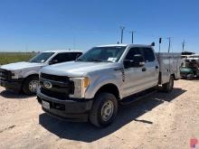 2017 FORD F-250 CREW CAB MECHANIC'S TRUCK ODOMETER READS 171779 MILES, METE