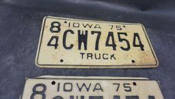 2 - 1975 Iowa License Plates
