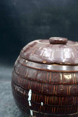 Stoneware Cookie Jar (Chipped & Discolored)