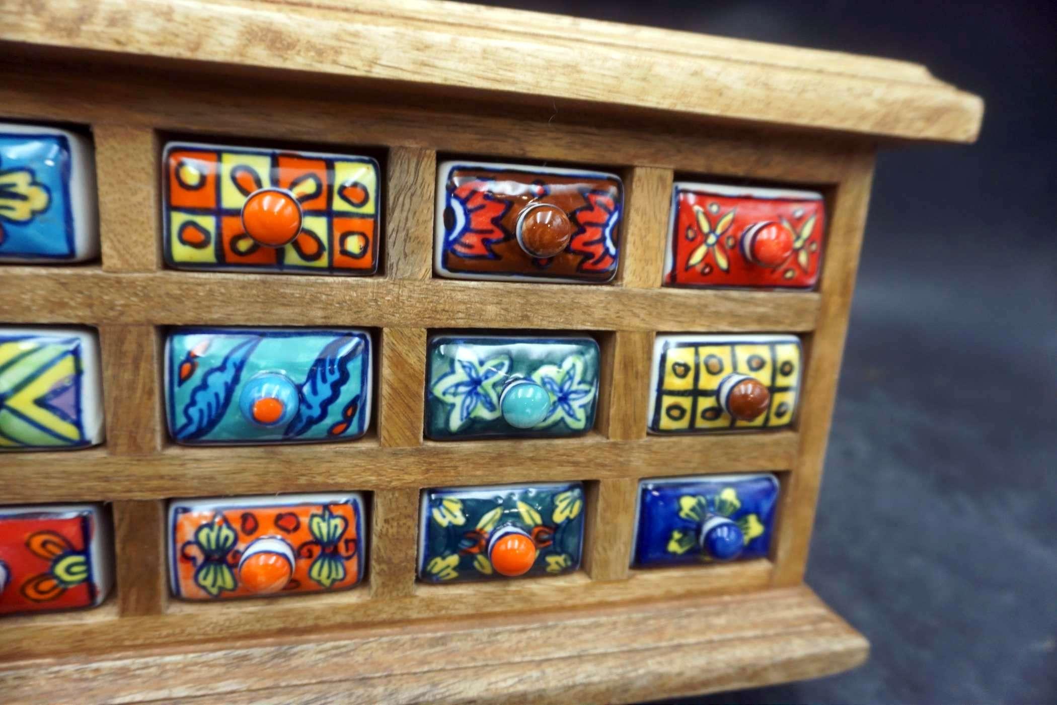 Wooden Cabinet W/ Multi-Colored Drawers (From World Market)