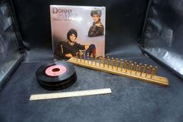 Donny And Marie Record, Records & Wooden Rack