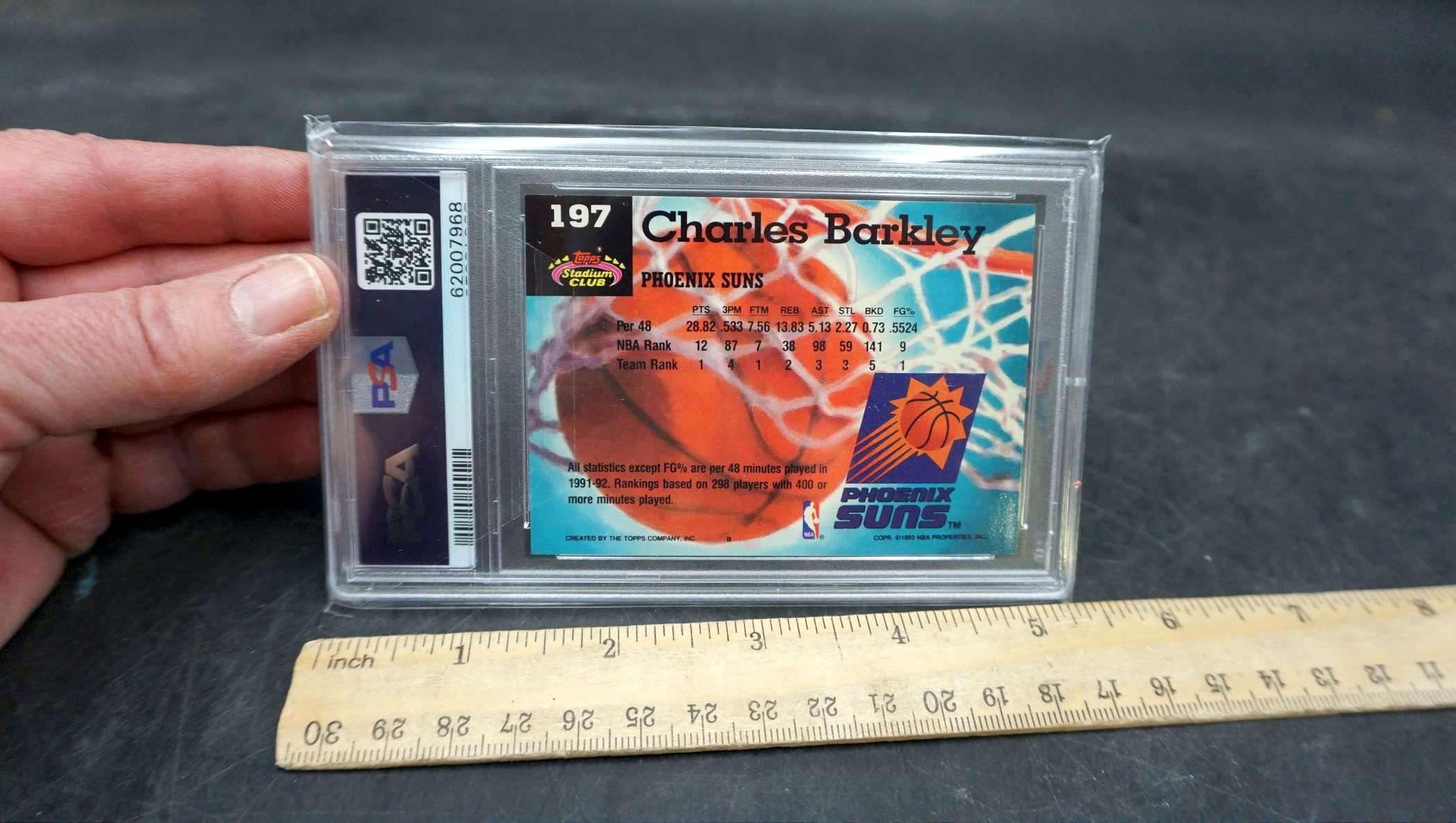 Psa Graded 1992 Stadium Club Basketball Card - Charles Barkley