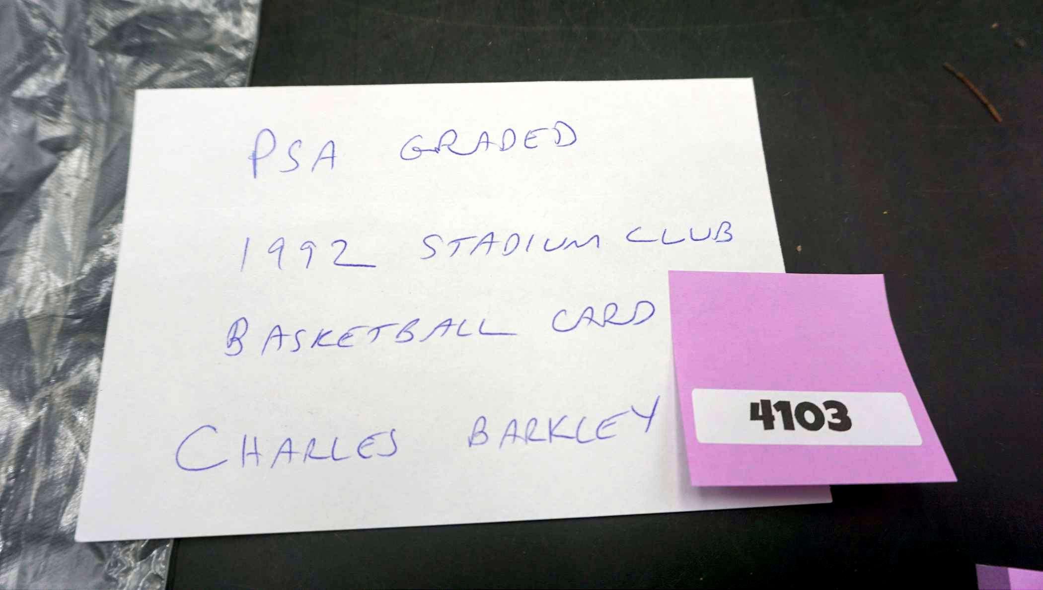 Psa Graded 1992 Stadium Club Basketball Card - Charles Barkley