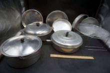 Aluminum Pots, Pans, Lids & Racks
