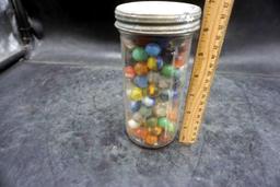 Glass Jar Of Marbles