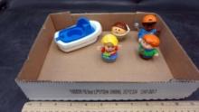 Toy Figures & Little Tikes Boat