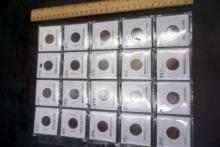 20 Different Indian Head Pennies (Mounted & Sleeved) - 1883-1908