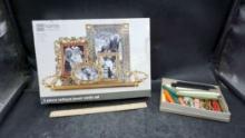 5 Pc. Antique Jewel Vanity Set & Colors