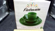 Fiestaware 4-Piece Dinnerware Set (Agave Green)