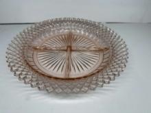 Depression Glass Pink Princess Serving Plate