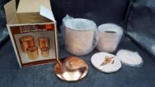 4 Pc. Copper Clad On Stainless Steel Canister Set