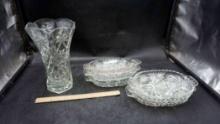 Star Glass Dishes & Vase