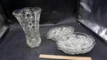 Star Glass Dishes & Vase