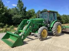 2015 John Deere 5085E Tractor With JD 540M Front End Loader